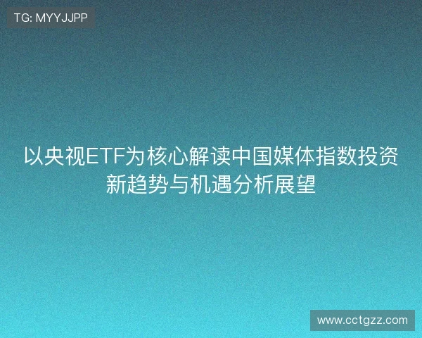 以央视ETF为核心解读中国媒体指数投资新趋势与机遇分析展望